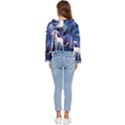 Unicorn Starry Night Print Van Gogh Women s Lightweight Cropped Hoodie View4