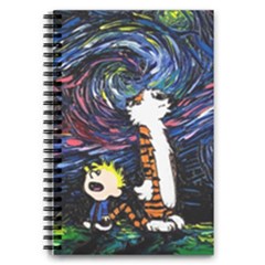 Cartoon Art Starry Night Van Gogh 5 5  X 8 5  Notebook by Modalart