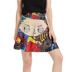 Cartoon Starry Night Vincent Van Gogh Waistband Skirt by Modalart