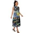 The Great Wall Nature Painting Starry Night Van Gogh Sleeveless Round Neck Midi Dress View3