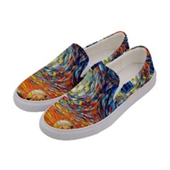 Tardis Starry Night Doctor Who Van Gogh Parody Women s Canvas Slip Ons by Modalart