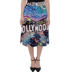 Hollywood Art Starry Night Van Gogh Classic Midi Skirt by Modalart