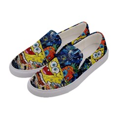 Art Cartoon Starry Night Van Gogh Women s Canvas Slip Ons by Modalart