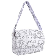 Baby Hand Sketch Drawn Toy Doodle Courier Bag by Pakjumat