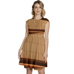 Architecture Art Boxes Brown Cap Sleeve High Waist Dress by Amaryn4rt