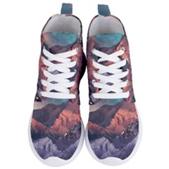 Adventure Psychedelic Mountain Women s Lightweight High Top Sneakers by Modalart