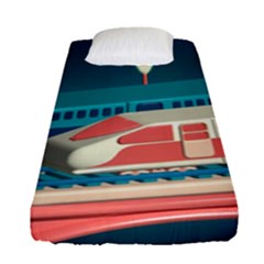 Bridge Transportation Train Toys Fitted Sheet (single Size) by Modalart