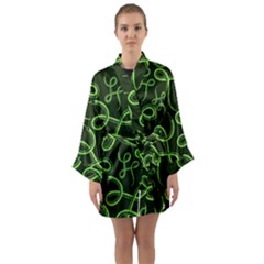 Snakes Seamless Pattern Long Sleeve Satin Kimono by Bedest