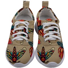 Tattoos Colorful Seamless Pattern Kids Athletic Shoes by Bedest