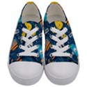 Seamless Pattern Vector Submarine With Sea Animals Cartoon Kids  Low Top Canvas Sneakers View1