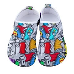 Graffity Characters Seamless Pattern Art Kids  Sock-style Water Shoes by Bedest