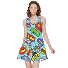 Comic Bubbles Seamless Pattern Inside Out Reversible Sleeveless Dress by Bedest