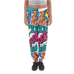 Comic Colorful Seamless Pattern Women s Jogger Sweatpants by Bedest