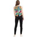 Comic Colorful Seamless Pattern V-Neck Cropped Tank Top View2