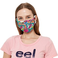 Comic Colorful Seamless Pattern Crease Cloth Face Mask (adult) by Bedest