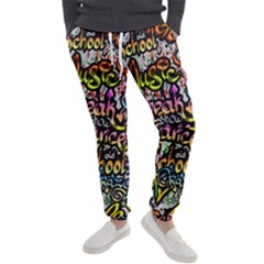 Graffiti Word Seamless Pattern Men s Jogger Sweatpants by Bedest