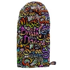 Graffiti Word Seamless Pattern Microwave Oven Glove by Bedest