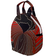 Red Gold Black Voracious Plant Leaf Travel Backpack by Pakjumat