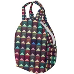 Diamond Geometric Square Design Pattern Travel Backpack by Pakjumat