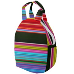 Horizontal Line Colorful Travel Backpack by Pakjumat