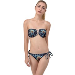 Organism Neon Science Twist Bandeau Bikini Set by Pakjumat