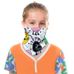 Funny Monster Pattern Face Covering Bandana (kids) by Pakjumat