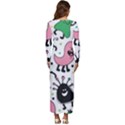 Funny Monster Pattern Long Sleeve Longline Maxi Dress View4