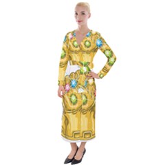 The Infinity Gauntlet Thanos Velvet Maxi Wrap Dress by Maspions