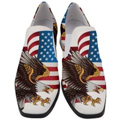 American Eagle Clip Art Women Slip On Heel Loafers by Maspions