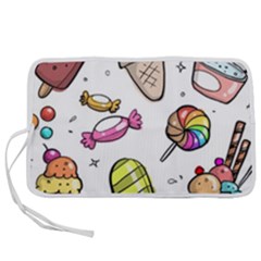 Doodle Cartoon Drawn Cone Food Pen Storage Case (m) by Hannah976