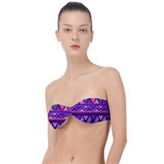 Seamless Purple Pink Pattern Classic Bandeau Bikini Top  by Hannah976