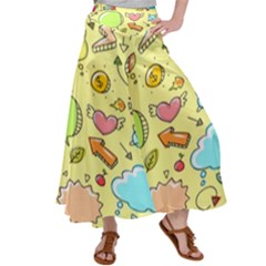 Cute Sketch Child Graphic Funny Women s Satin Palazzo Pants by Hannah976