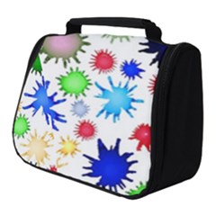 Inks Drops Black Colorful Paint Full Print Travel Pouch (small) by Hannah976