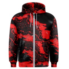 Red Black Fractal Mandelbrot Art Wallpaper Men s Zipper Hoodie by Hannah976