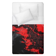 Red Black Fractal Mandelbrot Art Wallpaper Duvet Cover (single Size) by Hannah976