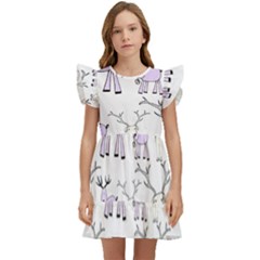 Cute Deers  Kids  Winged Sleeve Dress by ConteMonfrey