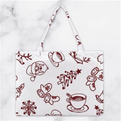 Red And White Christmas Breakfast  Medium Tote Bag by ConteMonfrey