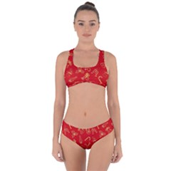 Holy Night - Christmas Symbols  Criss Cross Bikini Set by ConteMonfrey