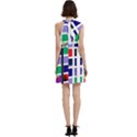 Color Graffiti Pattern Geometric Cocktail Party Halter Sleeveless Dress With Pockets View4