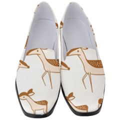 Seamless Deer Pattern Design Women s Classic Loafer Heels by Hannah976