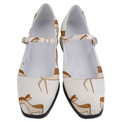 Seamless Deer Pattern Design Women s Mary Jane Shoes by Hannah976