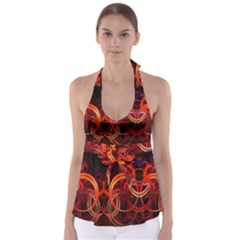 Abstract Seamless Pattern Tie Back Tankini Top by Hannah976