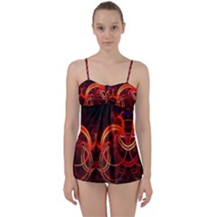 Background Fractal Abstract Babydoll Tankini Set by Hannah976