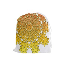 Mandala Background Image Ornament Drawstring Pouch (large) by Hannah976
