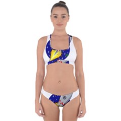 Rocket Ship Launch Vehicle Moon Cross Back Hipster Bikini Set by Sarkoni