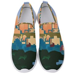 City Buildings Urban Dawn Men s Slip On Sneakers by Sarkoni