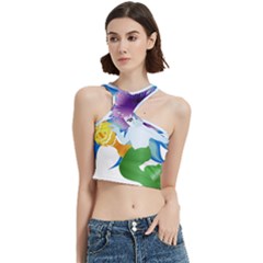 Mermaid Fantasy Undersea Merman Cut Out Top by Sarkoni