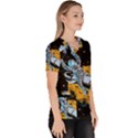 Astronaut Planet Space Science Women s V-Neck Scrub Top View3