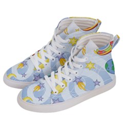 Science Fiction Outer Space Men s Hi-top Skate Sneakers by Sarkoni