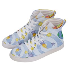 Science Fiction Outer Space Women s Hi-top Skate Sneakers by Sarkoni